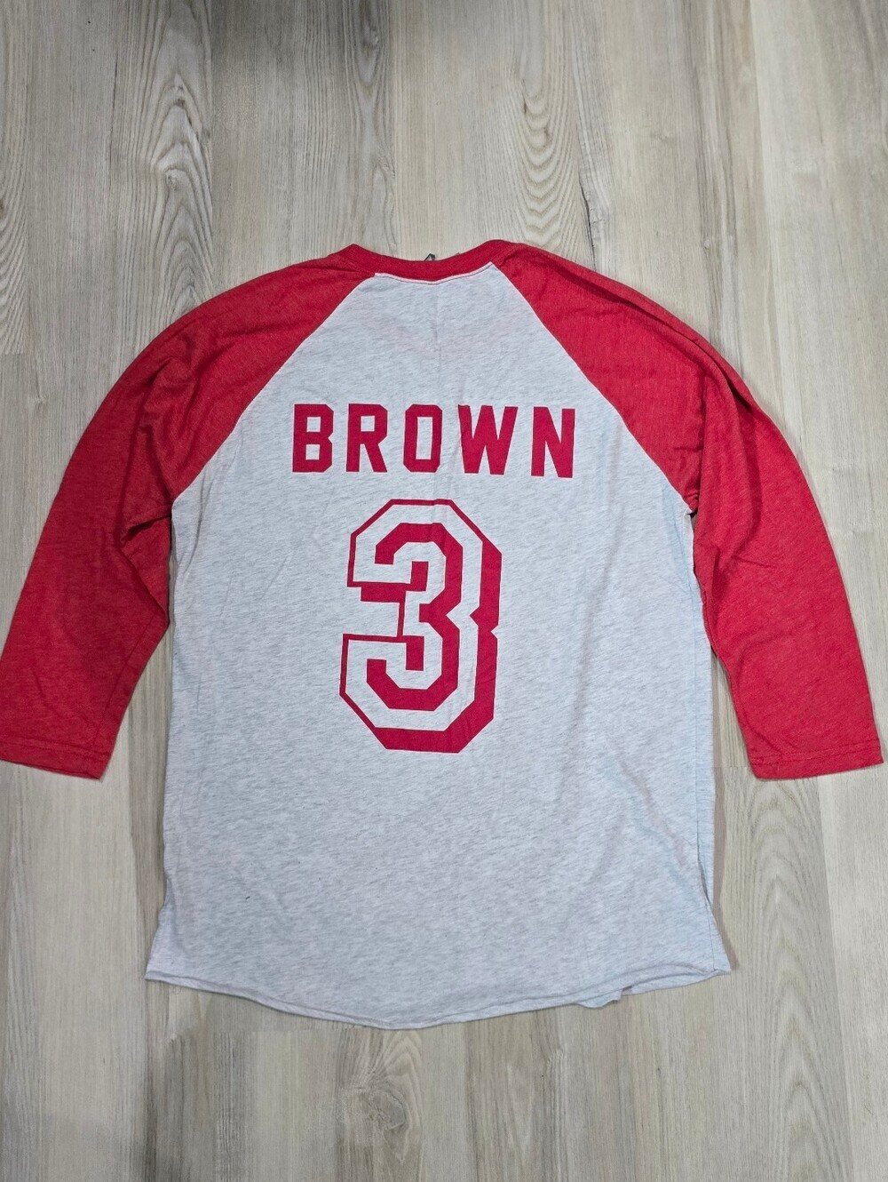 Kane Brown Heather Gray & Red Raglan Baseball Tee Tour Merch Size L - Picture 4 of 5